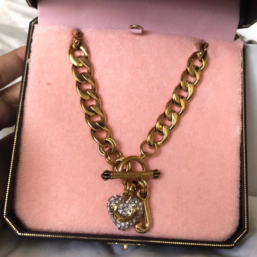 Juice Couture Pave Heart Necklace